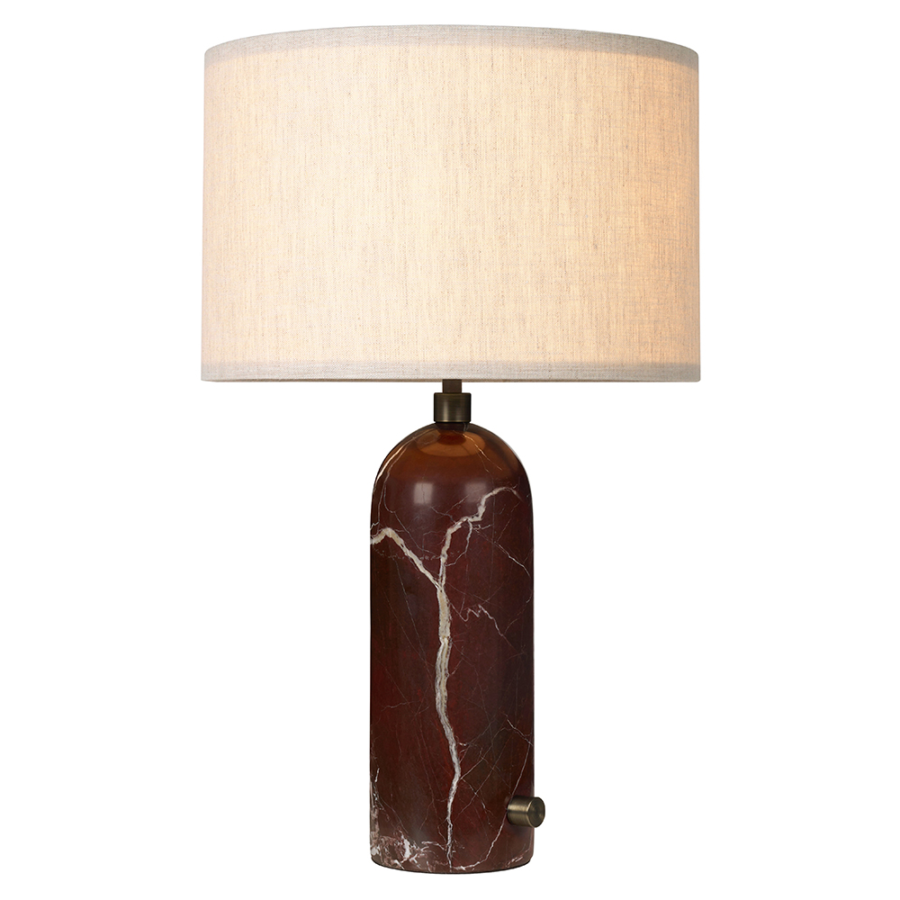 10151220_FRT_Gravity Table Lamp_Small_Maroon Marble_Canvas_On